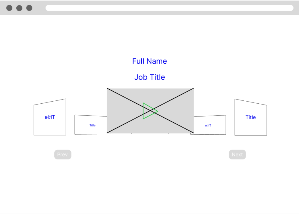 Figma Wireframe Rotating Portfolio